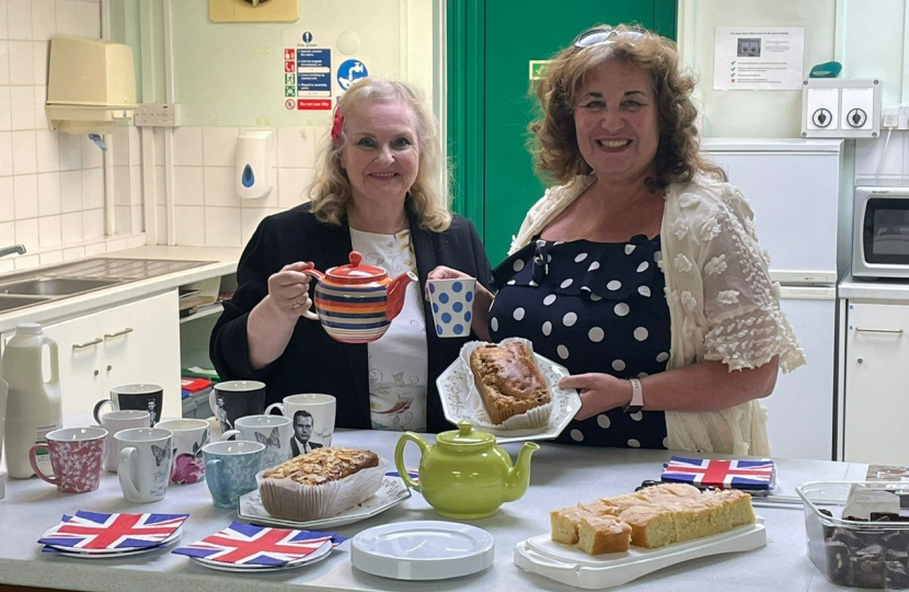 Gill Birch and Dee Hamilton at previous T-Club evening