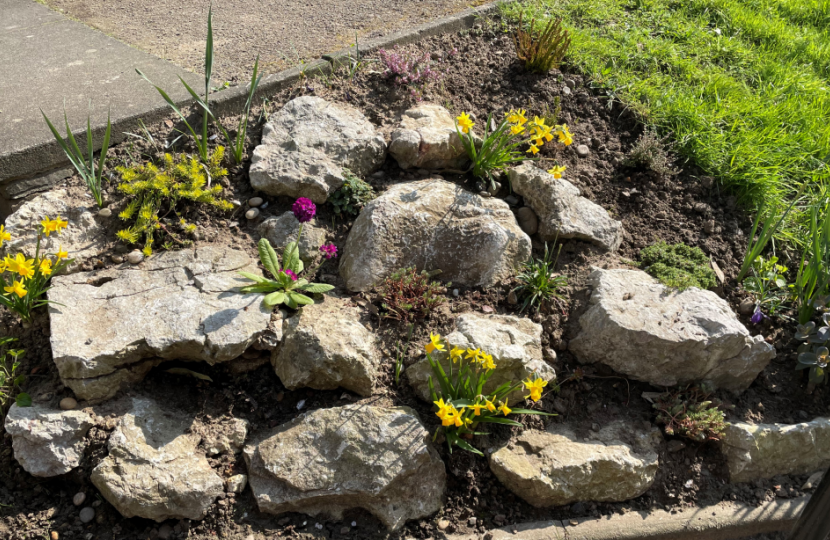 New flower border in Wildridings, Bracknell